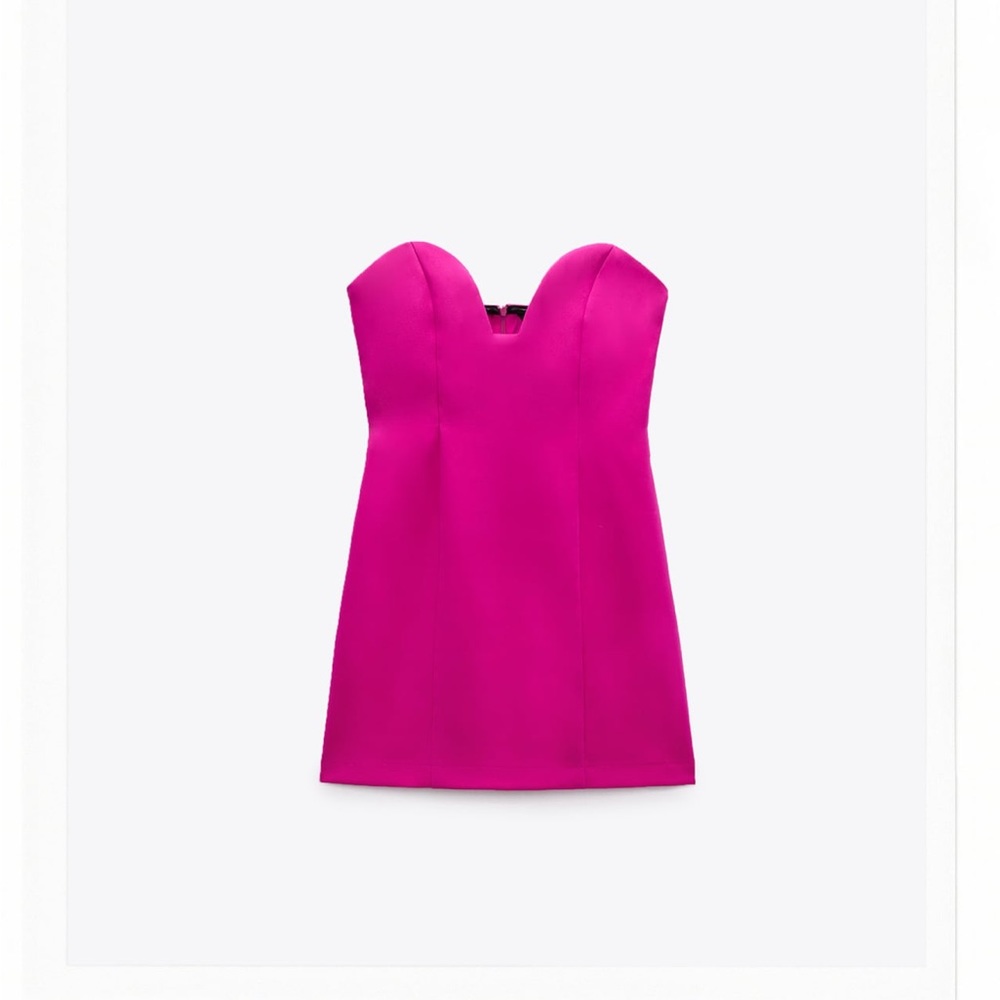 ZARA sweetheart neckline mini dress